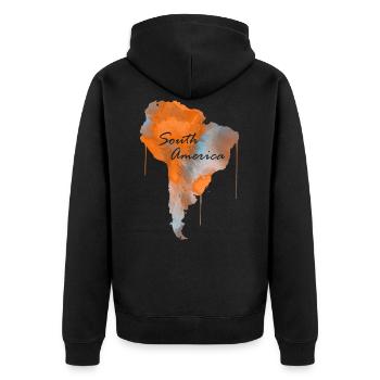 Amérique du Sud - Veste à capuche bio Premium Unisexe - noir - Dos - Nico (187cm)
