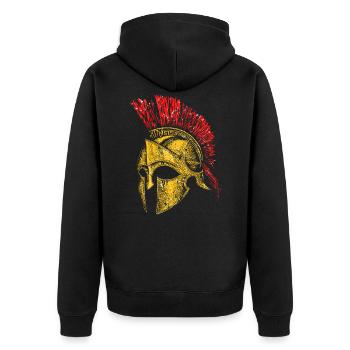 Casque Sparta Grèce Rome Romains Ancient Warriors - Veste à capuche bio Premium Unisexe - noir - Dos - Nico (187cm)
