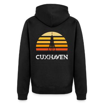 Cuxhaven Nordseestadt Cuxhaven Basse-Saxe - Veste à capuche bio Premium Unisexe - noir - Dos - Nico (187cm)