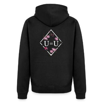 U = U indétectable est égal à VIH non transmissible - Veste à capuche bio Premium Unisexe - noir - Dos - Nico (187cm)