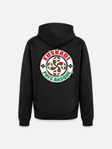 euskadi pays basque 05 - Veste à capuche bio Premium Unisexe - noir