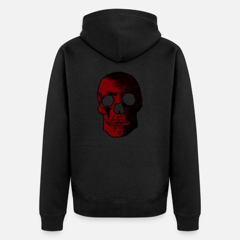 crâne - Veste à capuche bio Premium Unisexe - noir