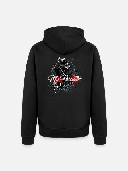 MTB - My Passion, My Live - Unisex Premium Organic Zip Hoodie - black