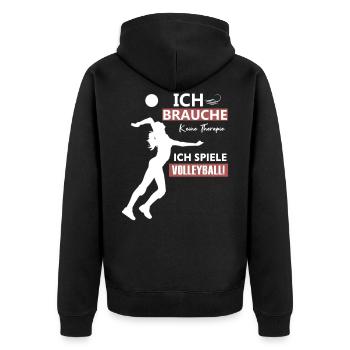 Maillot de volley-ball · Club de volley-ball · Cadeau Volley - Veste à capuche bio Premium Unisexe - noir - Dos - Nico (187cm)