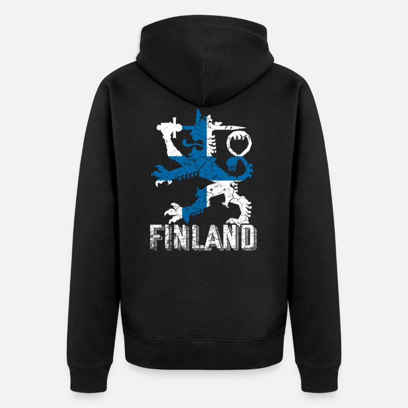Finlande - Veste à capuche bio Premium Unisexe - noir