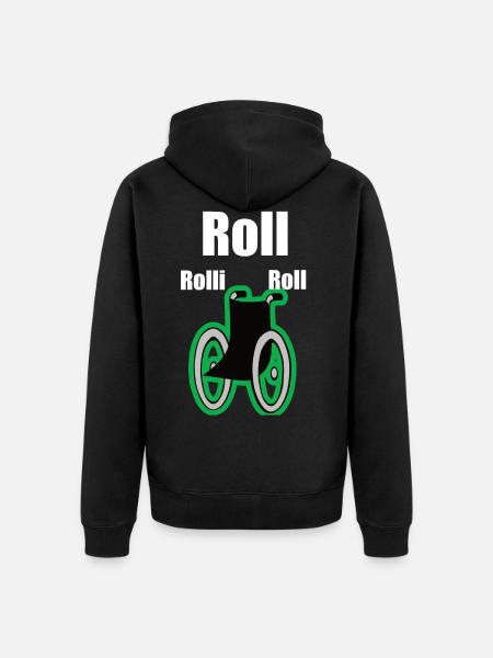 Rollstuhl - Unisex Premium Bio Zip Hoodie - Schwarz