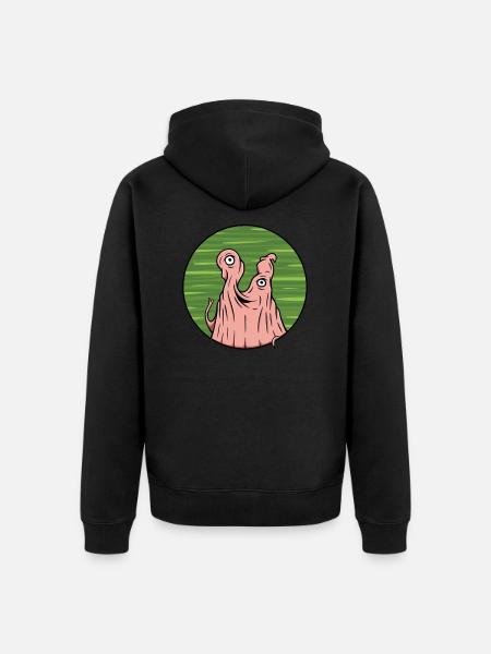 Wiley Wiggleface - Unisex Premium Bio Zip Hoodie - Schwarz