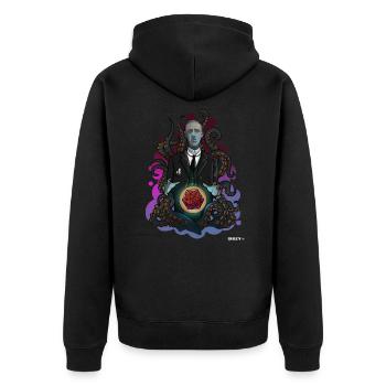 Arkham Pen & Paper Table Jeu de rôle Lovecraft - Veste à capuche bio Premium Unisexe - noir - Dos - Nico (187cm)