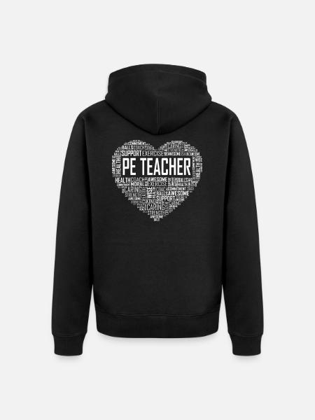PE Teacher - Unisex Premium Organic Zip Hoodie - black