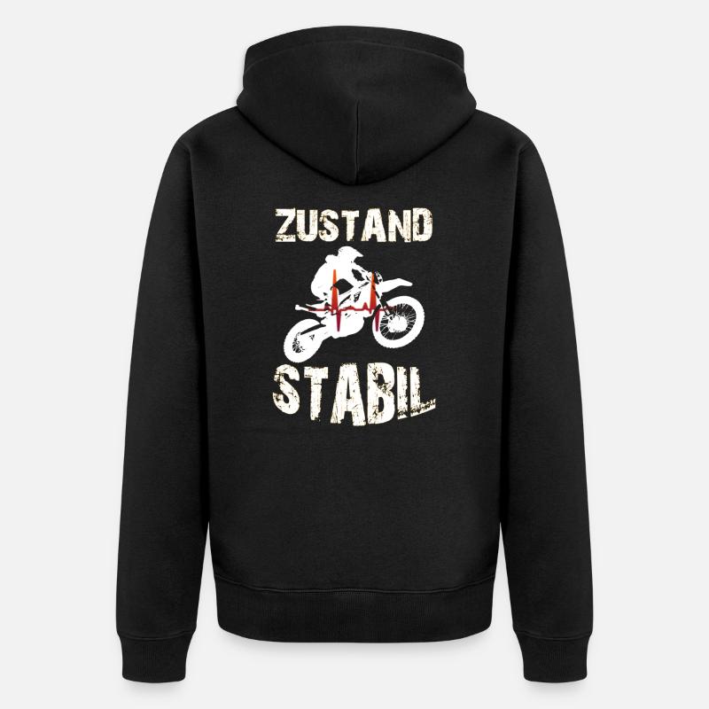 ENDURO - Unisex Premium Bio Zip Hoodie - Schwarz