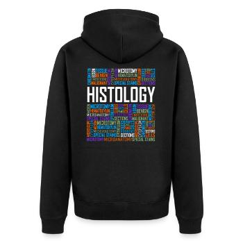 Mots d'histologie - Veste à capuche bio Premium Unisexe - noir - Dos - Nico (187cm)
