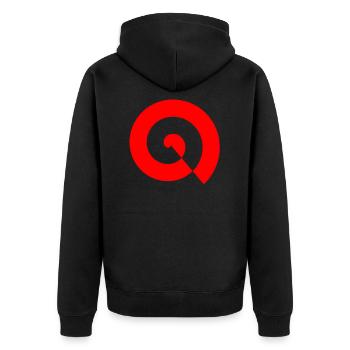 Tribal - Unisex Premium Organic Zip Hoodie - black - Back - Nico (187cm)