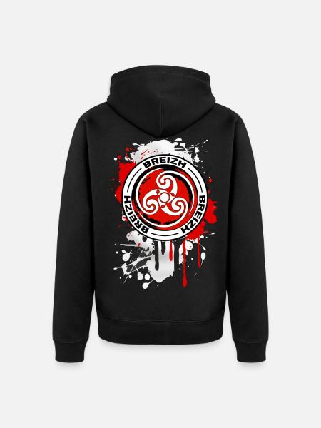 bretagne - breizh triskel 17 - Veste à capuche bio Premium Unisexe - noir