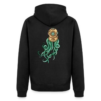 Octopus Scuba Diver - Veste à capuche bio Premium Unisexe - noir - Dos - Nico (187cm)