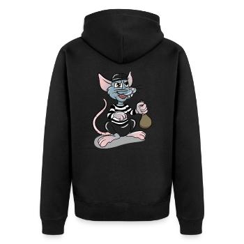 Voleur rat - Veste à capuche bio Premium Unisexe - noir - Dos - Nico (187cm)