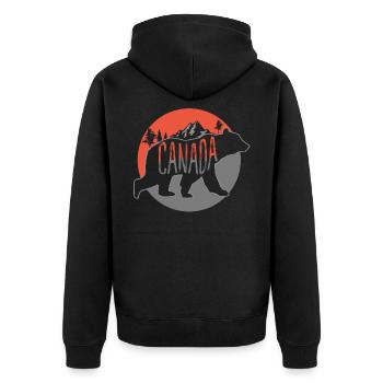 Canada - Veste à capuche bio Premium Unisexe - noir - Dos - Nico (187cm)
