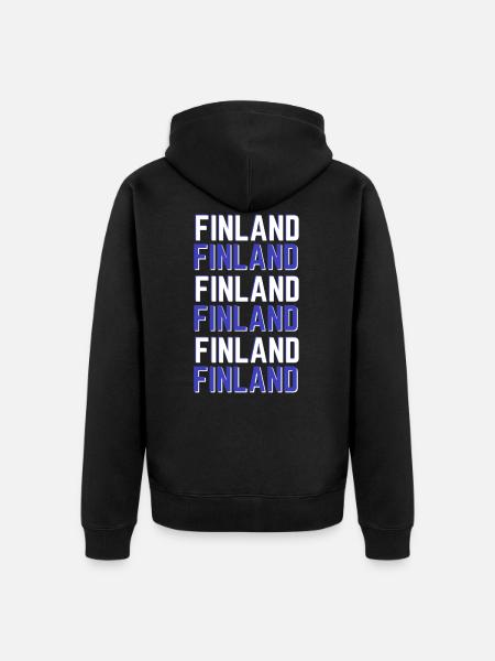 Finlande - Veste à capuche bio Premium Unisexe - noir