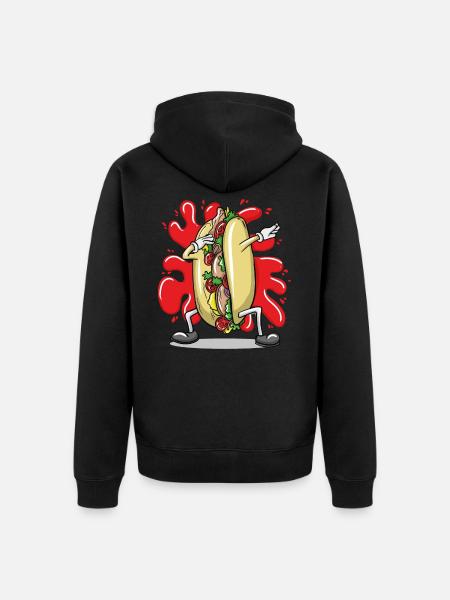 Dabbing Sandwich - Unisex Premium Organic Zip Hoodie - black
