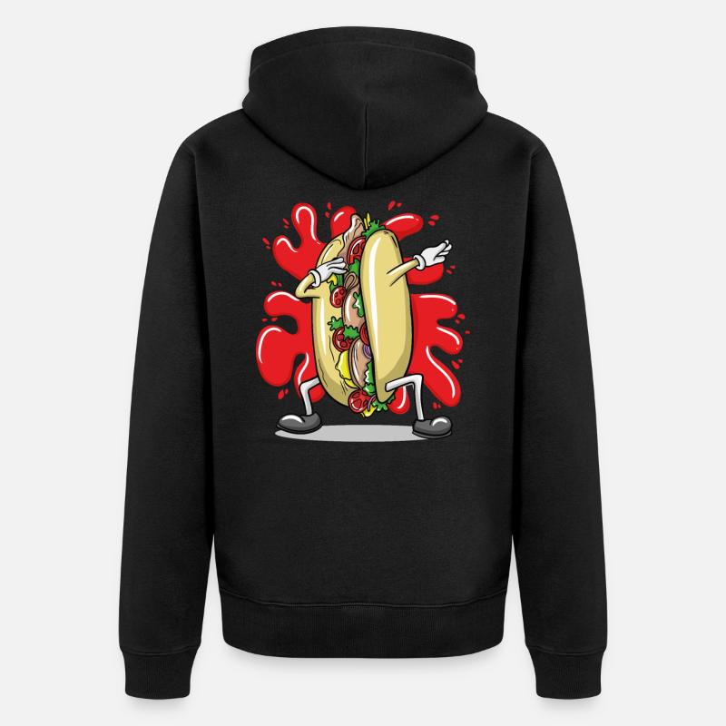 Sandwich abtupfen - Unisex Premium Bio Zip Hoodie - Schwarz