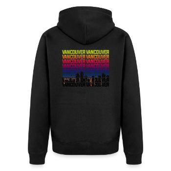 Vancouver - Veste à capuche bio Premium Unisexe - noir - Dos - Nico (187cm)