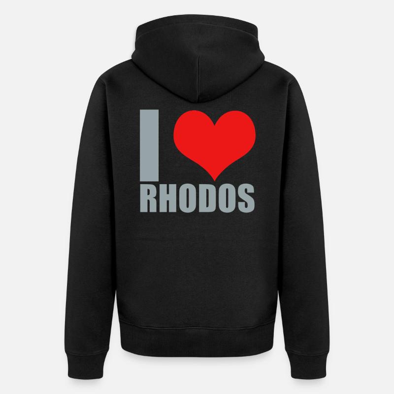 Rhodes - Veste à capuche bio Premium Unisexe - noir