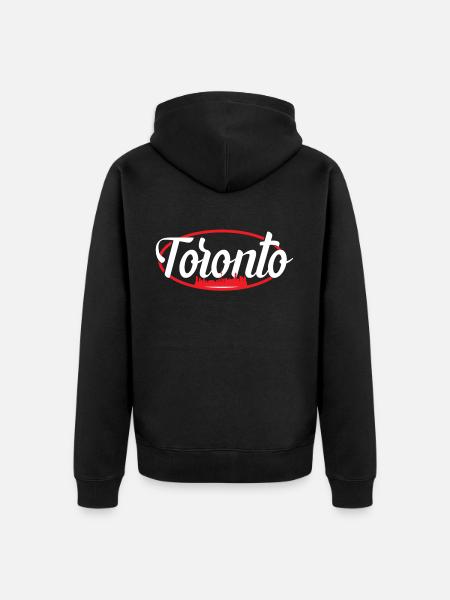 Toronto - Unisex Premium Bio Zip Hoodie - Schwarz