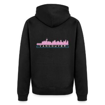 Vancouver - Veste à capuche bio Premium Unisexe - noir - Dos - Nico (187cm)