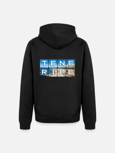 Teneriffa - Unisex Premium Bio Zip Hoodie - Schwarz