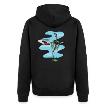 Disc Golf - Veste à capuche bio Premium Unisexe - noir - Dos - Nico (187cm)