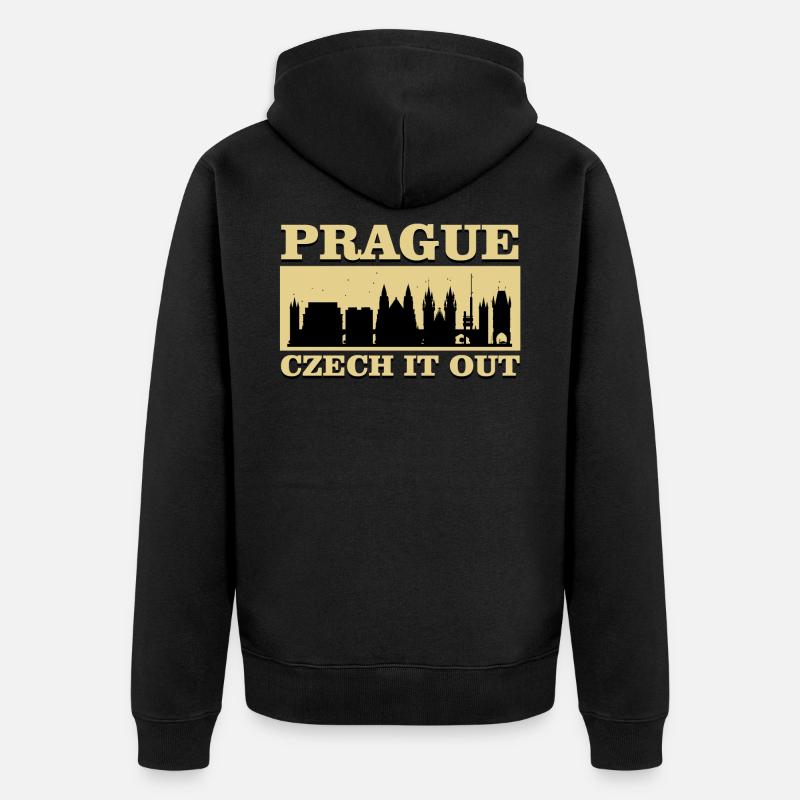 Prague - Veste à capuche bio Premium Unisexe - noir