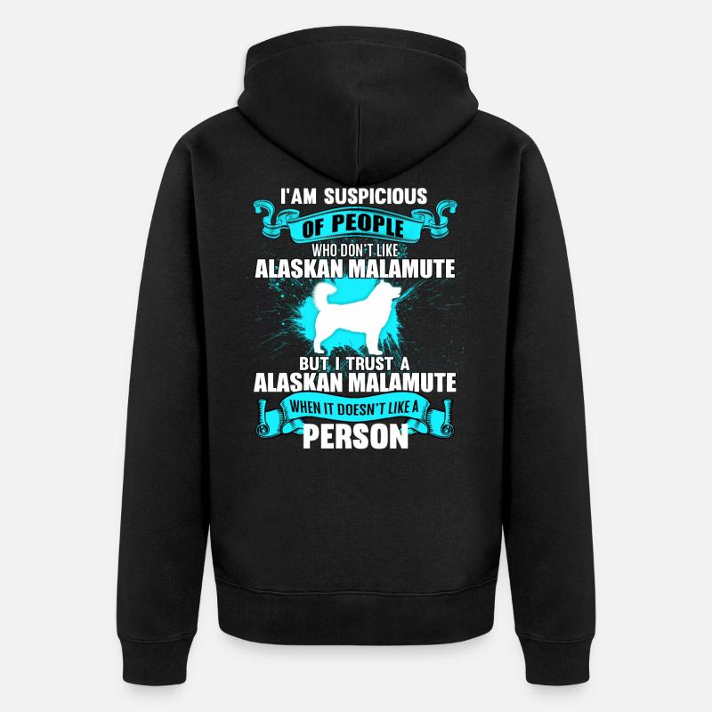 Alaskan Malamute - Veste à capuche bio Premium Unisexe - noir