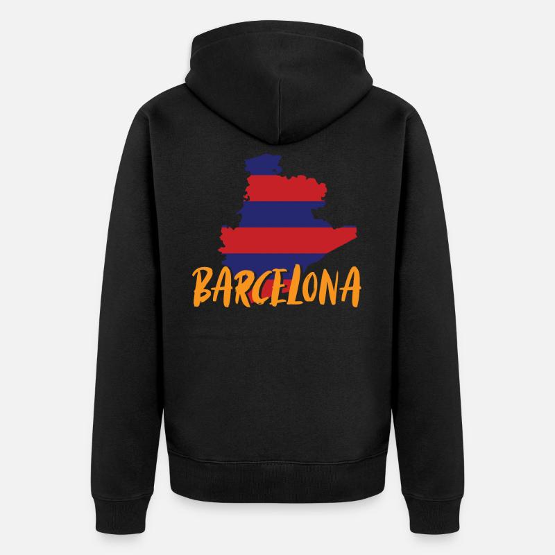 Barcelone - Veste à capuche bio Premium Unisexe - noir