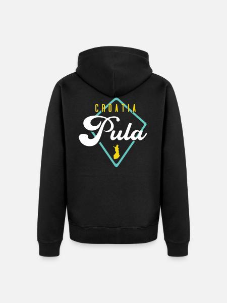 Pula - Unisex Premium Organic Zip Hoodie - black