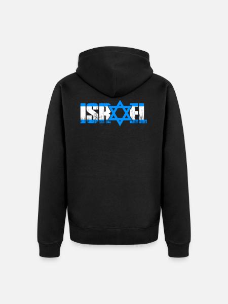 Israël fan - Veste à capuche bio Premium Unisexe - noir