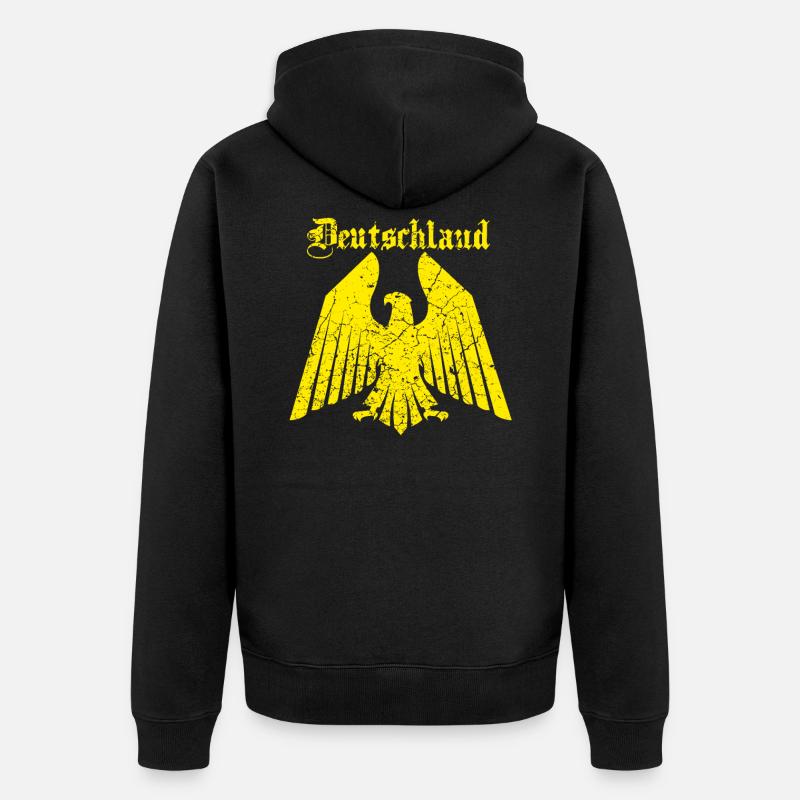 Allemagne Adler - Veste à capuche bio Premium Unisexe - noir