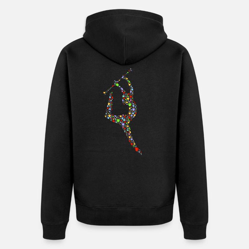 Baton Twirling Silhouette - Veste à capuche bio Premium Unisexe - noir