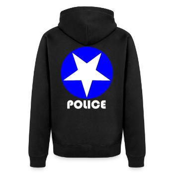 police - Veste à capuche bio Premium Unisexe - noir - Dos - Nico (187cm)