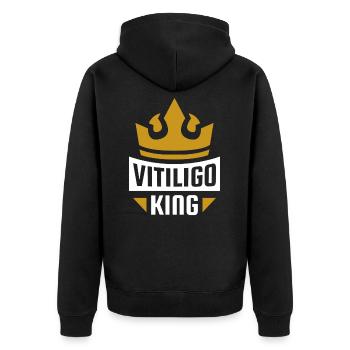 Vitiligo King - Veste à capuche bio Premium Unisexe - noir - Dos - Nico (187cm)