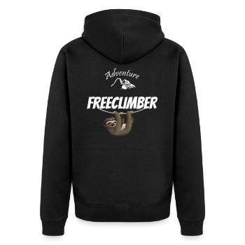 Paresseux grimpeur freeclimber - Veste à capuche bio Premium Unisexe - noir - Dos - Nico (187cm)