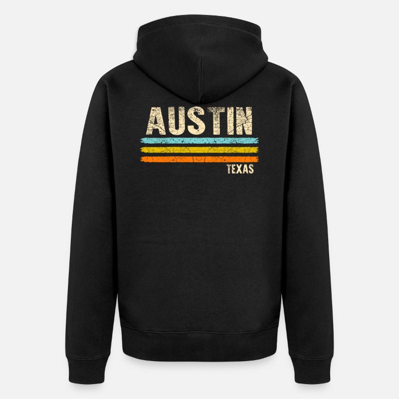 Austin Texas - Veste à capuche bio Premium Unisexe - noir