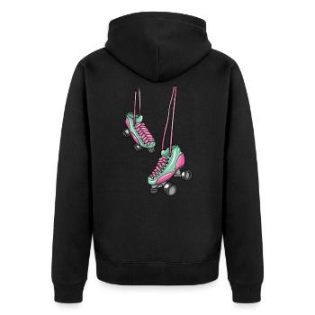 Hanging Skates - Unisex Premium Organic Zip Hoodie - black - Back - Nico (187cm)