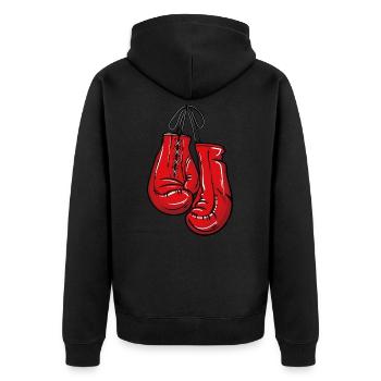 Gants de boxe - Veste à capuche bio Premium Unisexe - noir - Dos - Nico (187cm)
