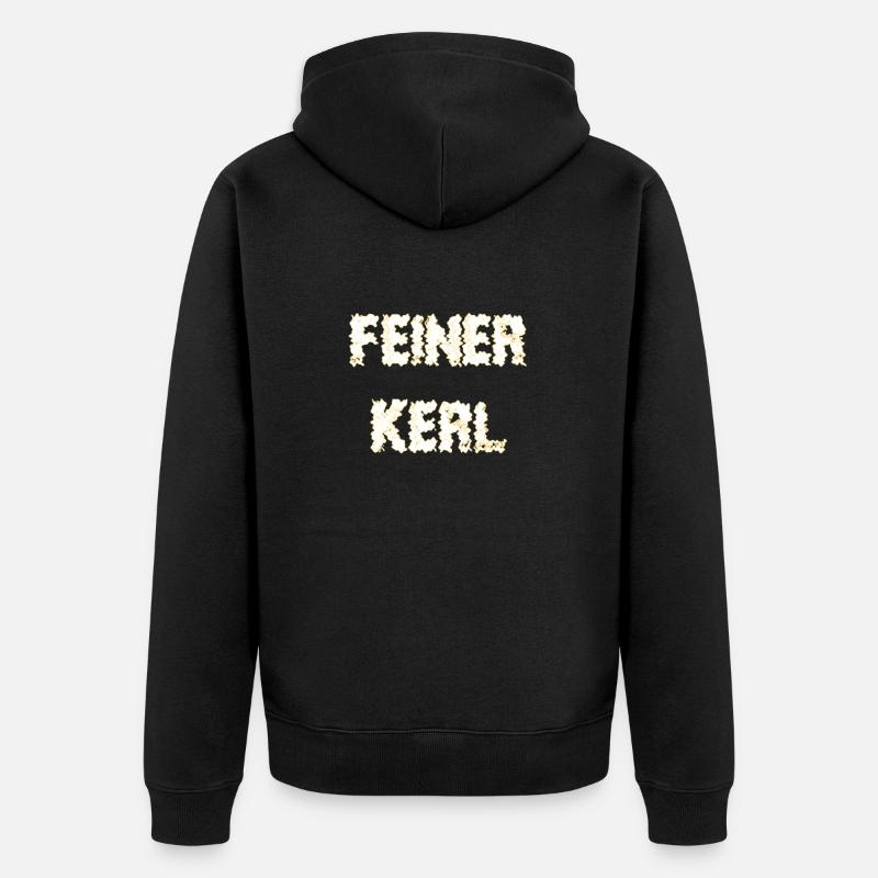 Feiner Kerl - Unisex Premium Bio Zip Hoodie - Schwarz