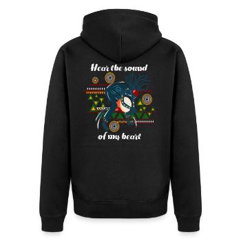 Joueurs de djembé en T-shirts et sweat-shirts - Veste à capuche bio Premium Unisexe - noir - Dos - Nico (187cm)