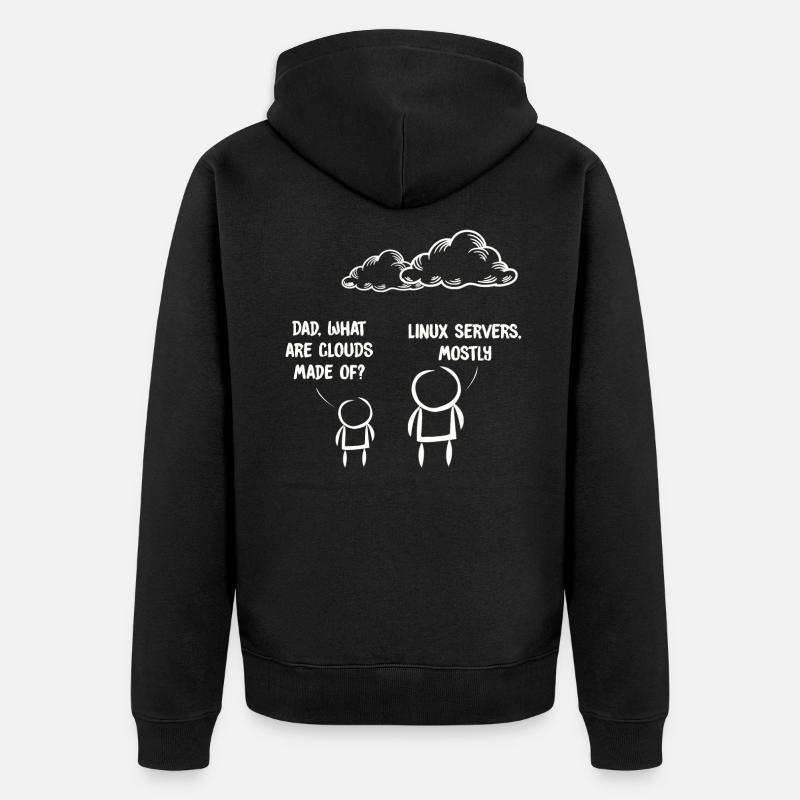 Computer IT Joke Funny Programmer Geek Linux - Felpa con cappuccio ecologica premium unisex - nero