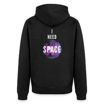 space, space, stars, science, galaxy - Unisex Premium Organic Zip Hoodie - black - Back - Nico (187cm)