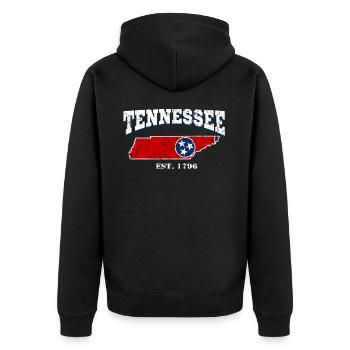 Tennessee est. 1796 - Veste à capuche bio Premium Unisexe - noir - Dos - Nico (187cm)