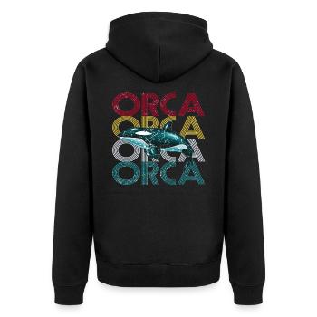 Orca - Veste à capuche bio Premium Unisexe - noir - Dos - Nico (187cm)