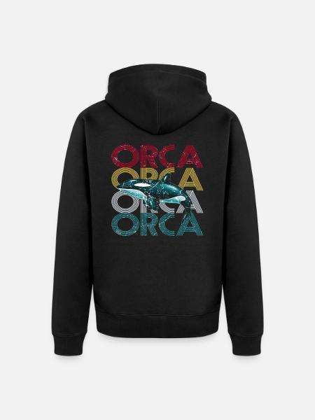 Orca - Veste à capuche bio Premium Unisexe - noir
