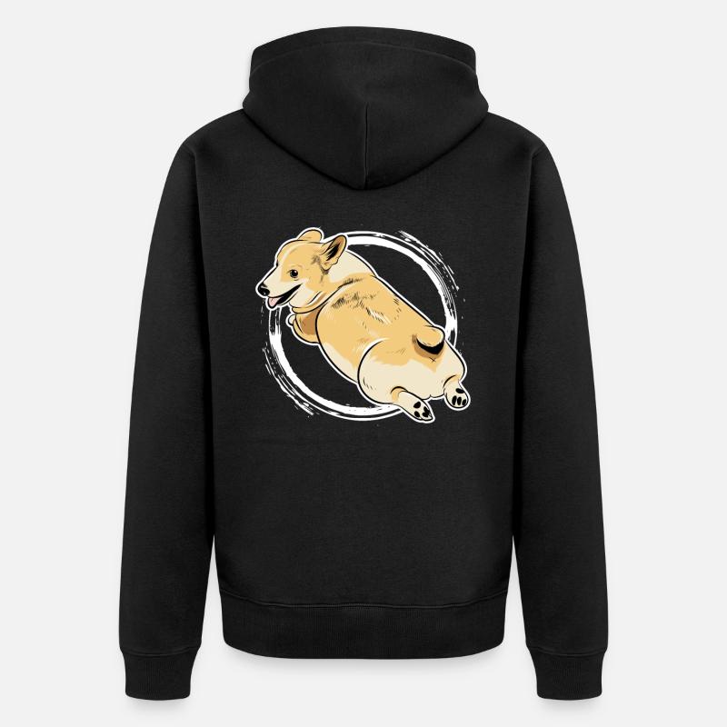Corgi - Veste à capuche bio Premium Unisexe - noir